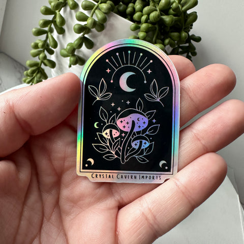 Holographic Mushroom Sticker