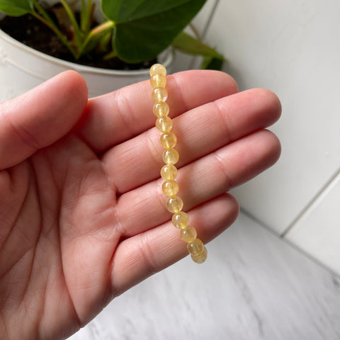 Citrine Gemstone Energy Bracelet - 6 mm