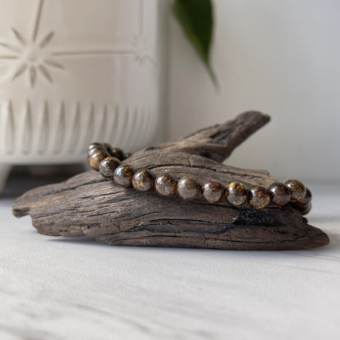 bronzite gemstone bracelet