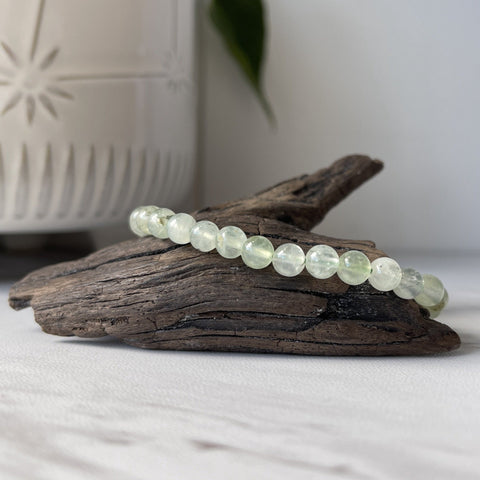 prehnite gemstone bracelet