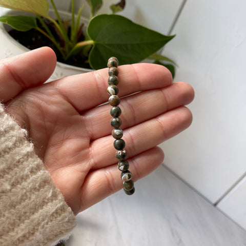 Rhyolite Gemstone Energy Bracelet - 6 mm