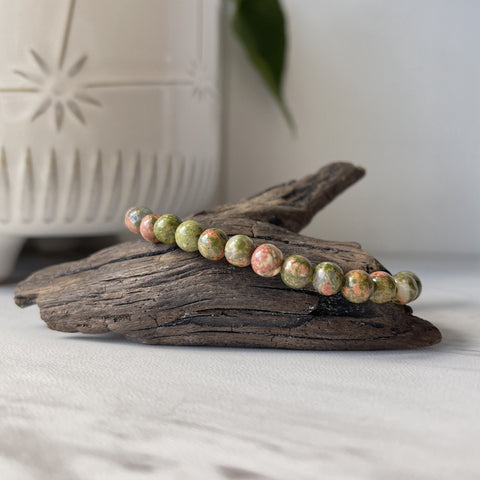 unakite gemstone bracelet