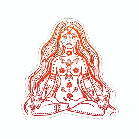 yoga goddess sticker cabana waterproof sticker