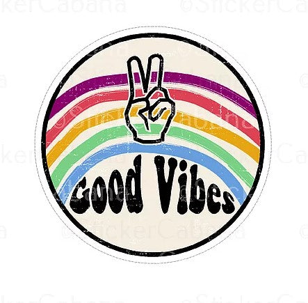 good vibes sticker cabana waterproof vinyl