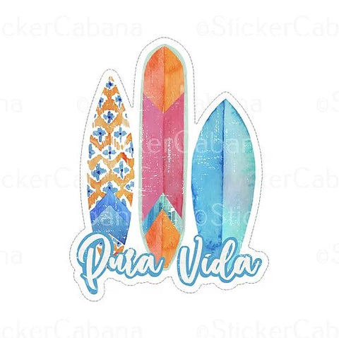 pura vida sticker cabana waterproof sticker