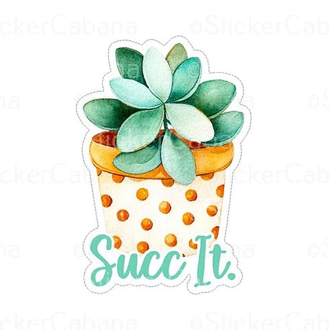 suck it succulent waterproof vinyl sticker cabana