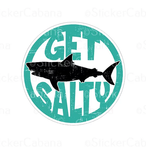 Get Salty Shark Vinyl Sticker