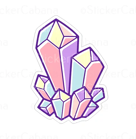 Crystal Cluster Vinyl Sticker