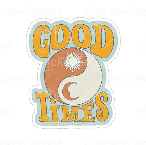 good times yin yang waterproof vinyl sticker cabana