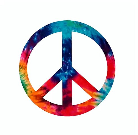 Tie Dye Peace Sign Vinyl Sticker