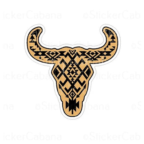 steer skull waterproof vinyl sticker cabana