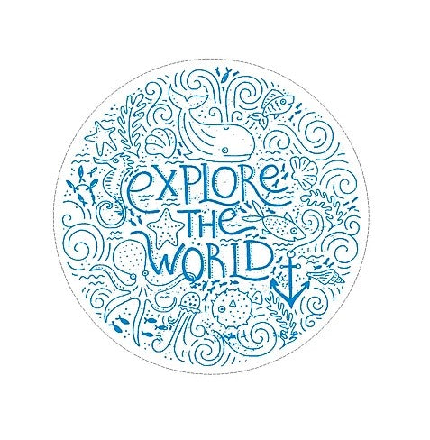 explore the world sea life vinyl waterproof sticker