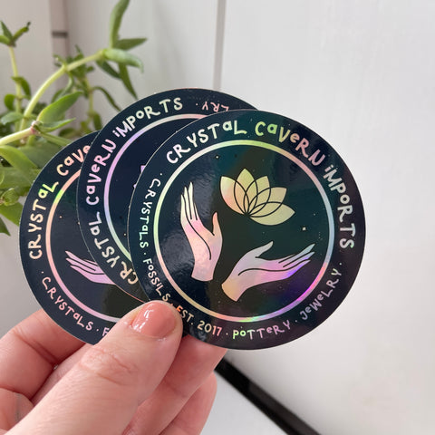 Holographic Crystal Cavern Imports Waterproof Vinyl Sticker